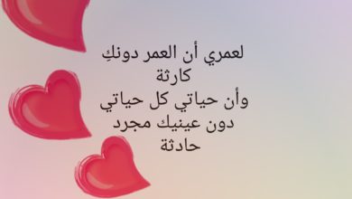 لعمري ان العمر دونك كارثة