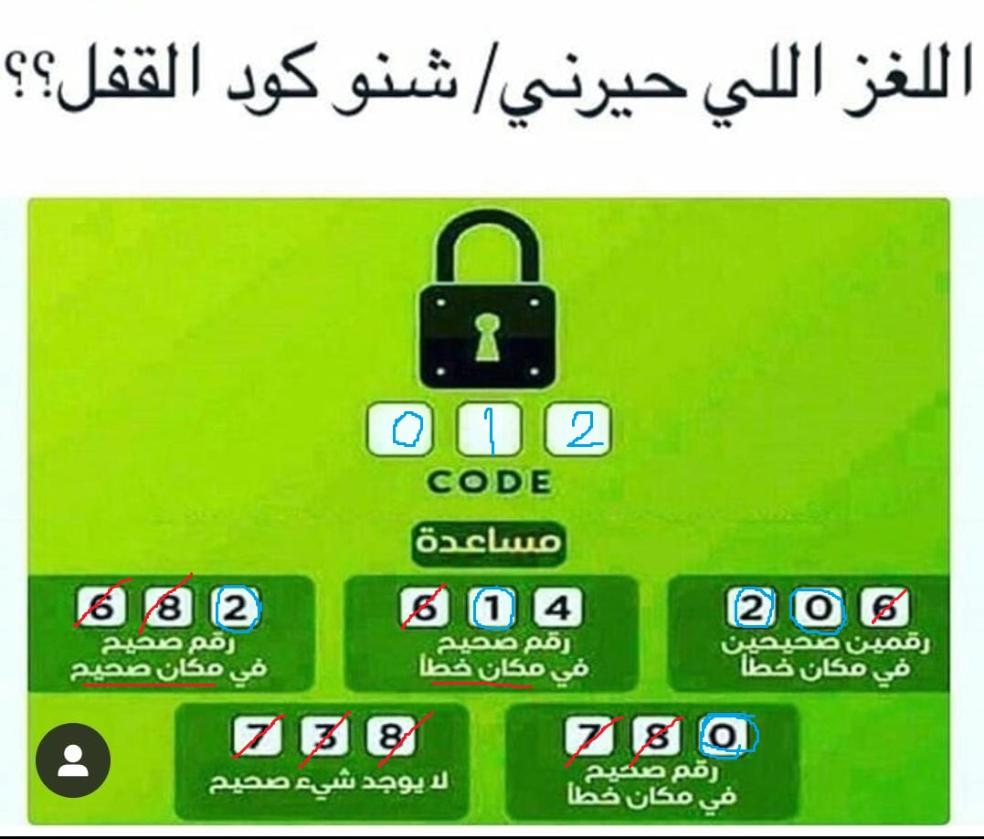 الإجابة: لغز فك الشفرة محلول.