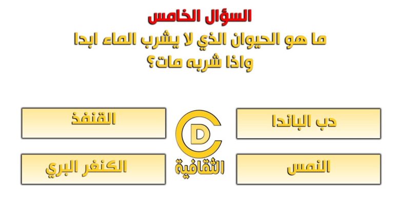 اسئلة ثقافية في العلوم، الإجابة الكنجرو.