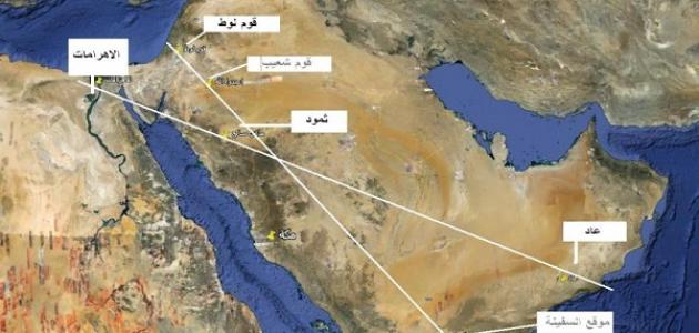 مكان قوم لوط على الخريطة.