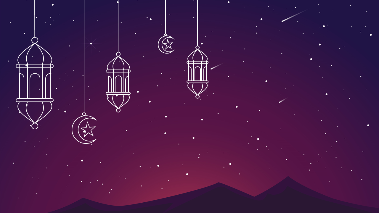 خلفية رمضانية بدون كتابة فوانيس رمضان.