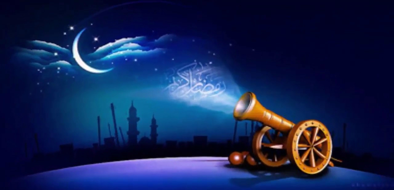 خلفية رمضانية لمدفع رمضان بدون كتابة.