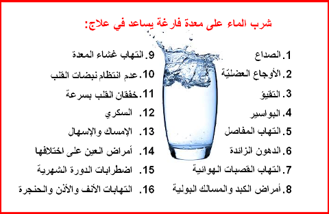 اهمية الماء في الصباح