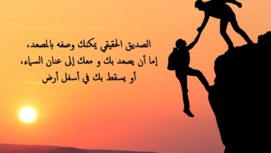 كلمات عن الصداقة مكتوبة على خلفية لرمزيات الصداقة.