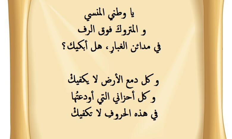 شعر شعبي عن الوطن العربي