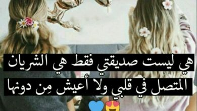 كلمات جميلة لصديقتي