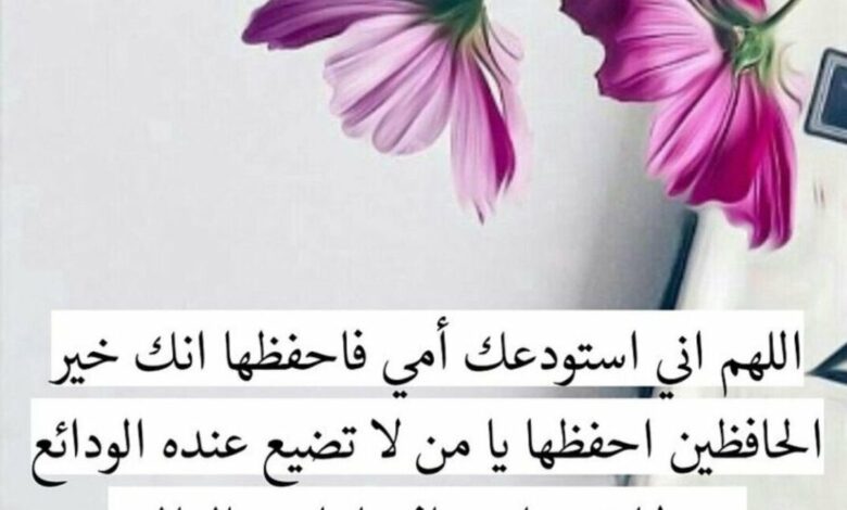 اللهم استودعتك امي فاحفظها بعينك التي لا تنام