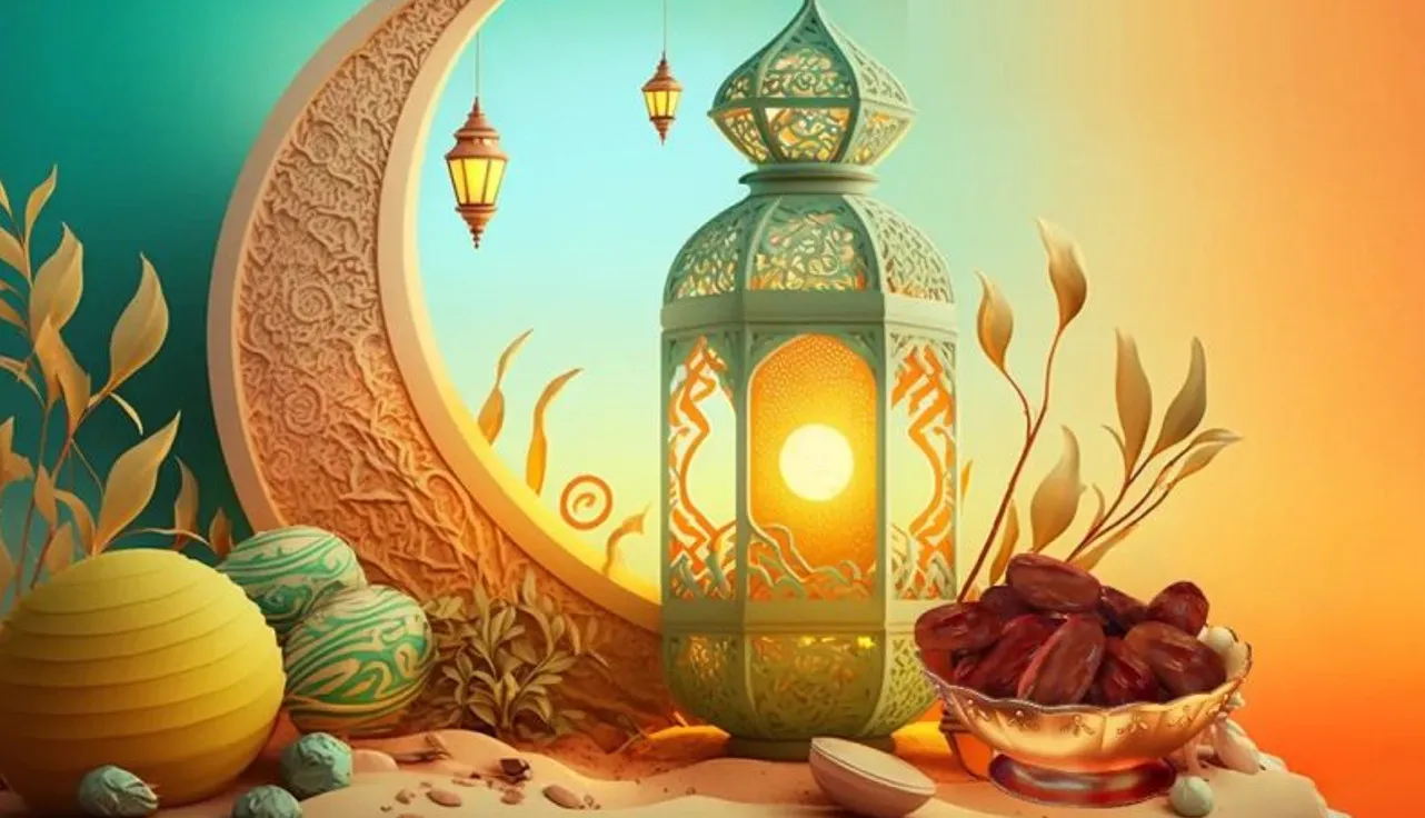 صورة تمر وفانوس رمضان